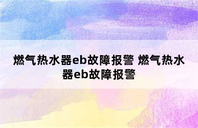 燃气热水器eb故障报警 燃气热水器eb故障报警